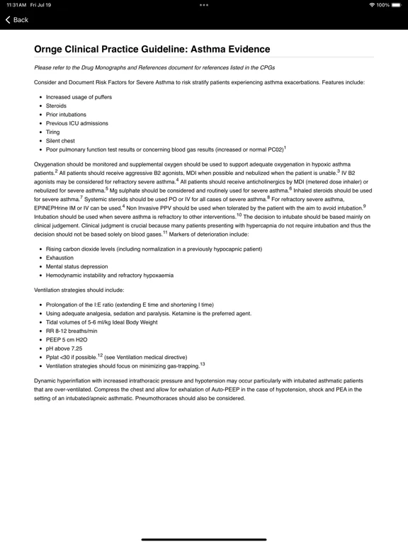 Ornge: Clinical Practice iPad  Screenshots