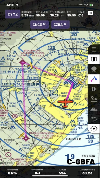 GA Flight Tracker Screenshots