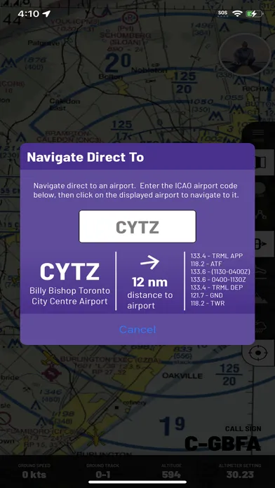 GA Flight Tracker Screenshots