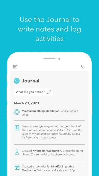 Capturas de tela do Breathr: Mindful Moments