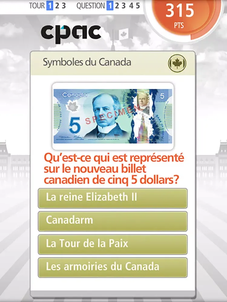 تصاویر CPAC Quiz Canada iPad 