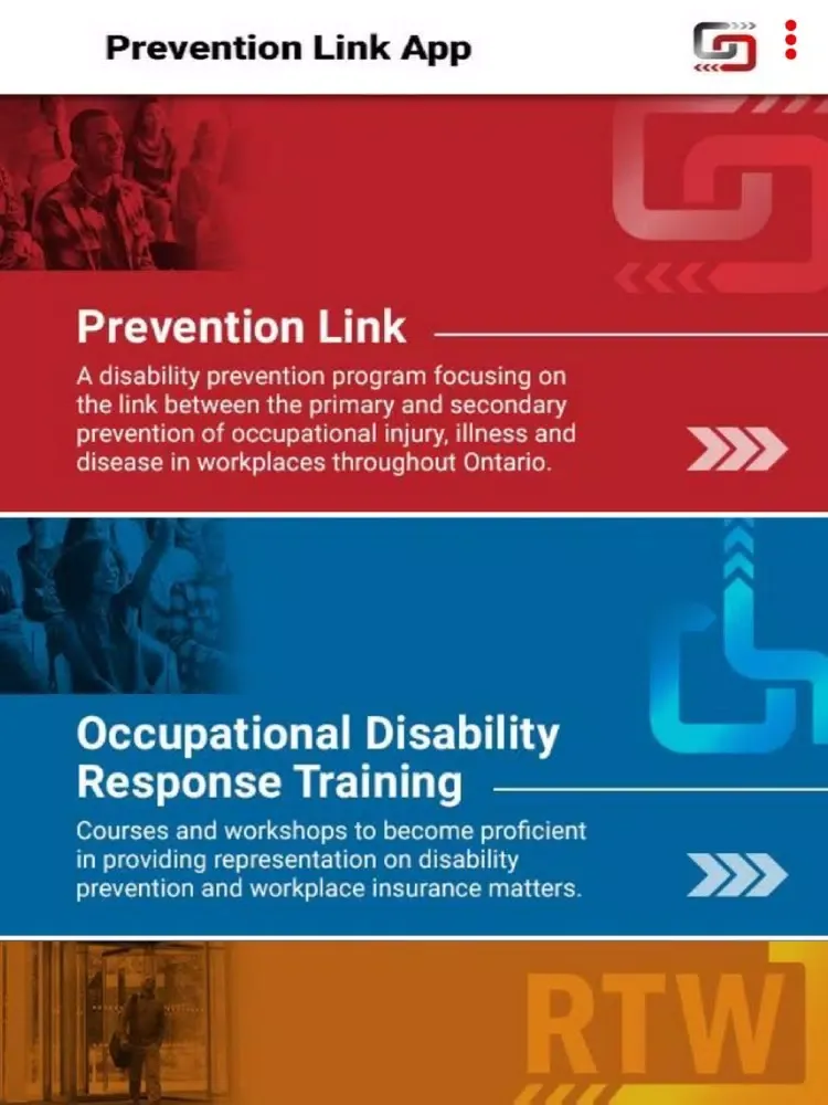 Tangkapan skrin Prevention Link iPad 