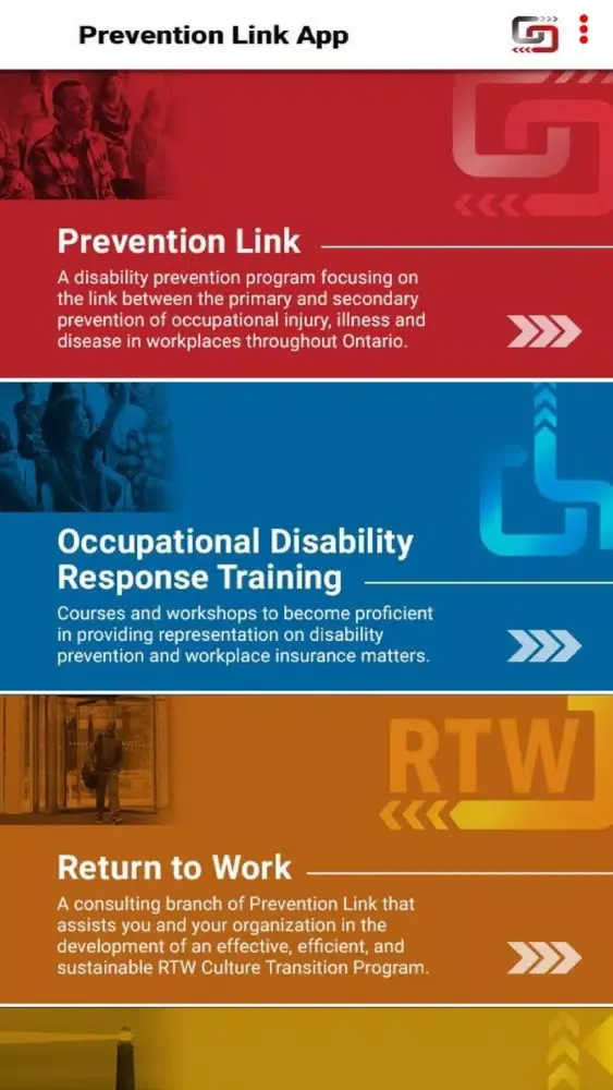 Tangkapan skrin Prevention Link