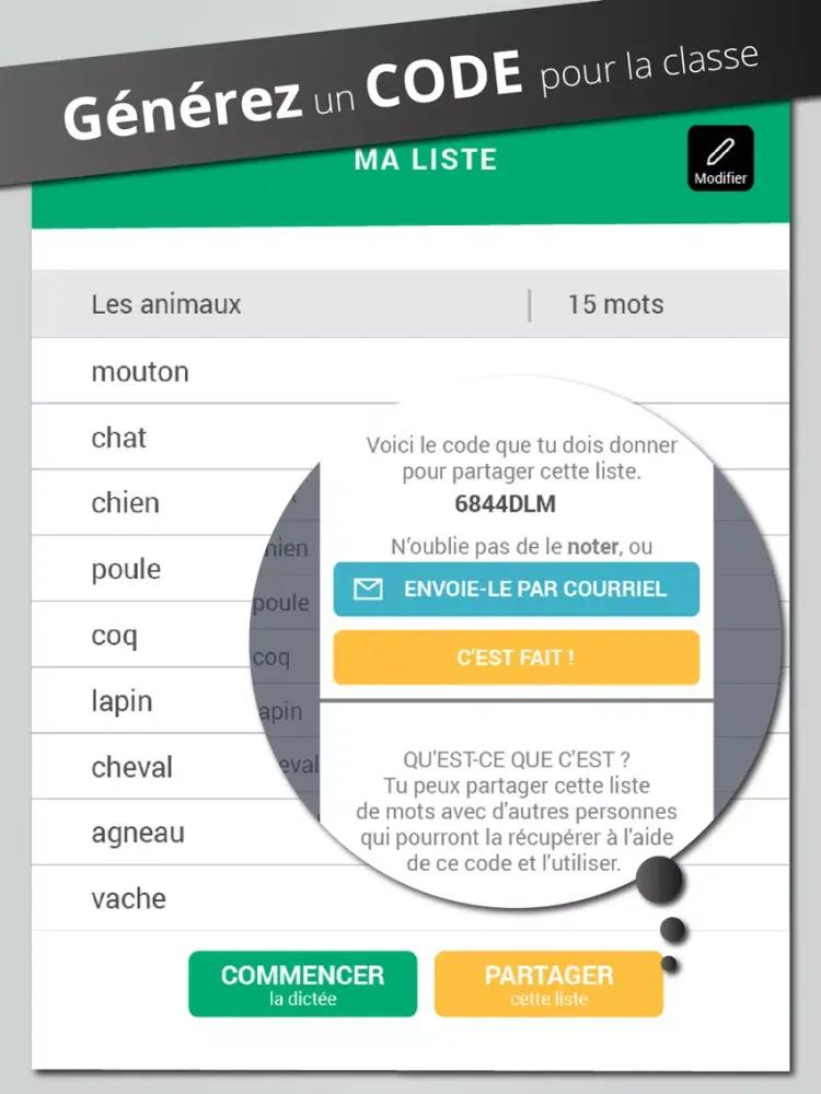 Dictée de mots Alloprof - Pro iPad  Screenshots