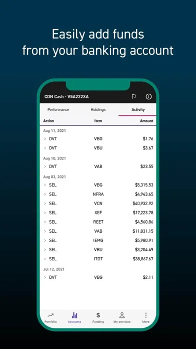 Qtrade Guided Portfolio Ekran Görüntüleri