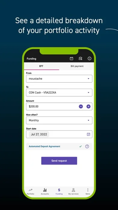 Qtrade Guided Portfolio Ekran Görüntüleri