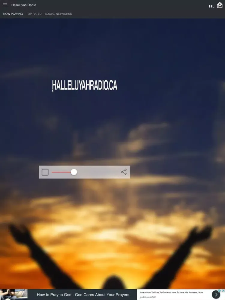 Ảnh chụp màn hình của Halleluyah Radio iPad 