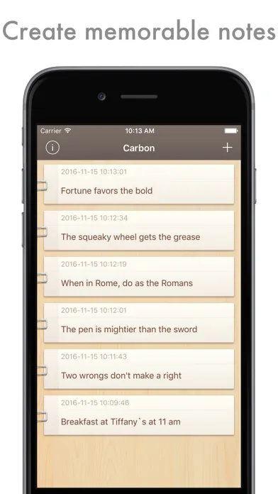 Screenshot di Carbon - the smartest notebook to store your ideas
