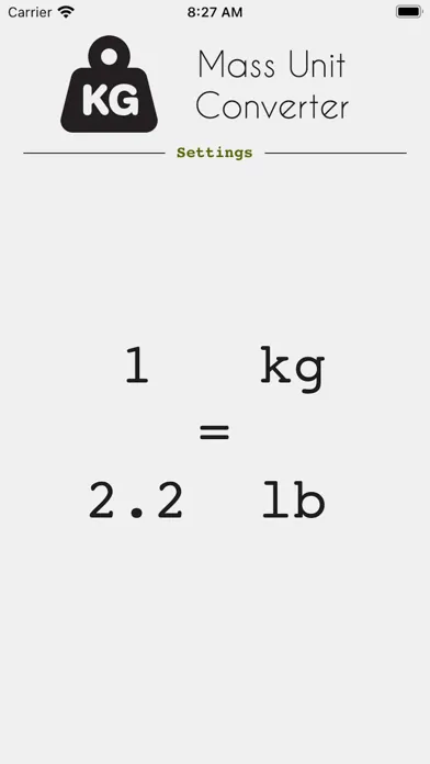 Zrzuty ekranu Mass Unit Converter