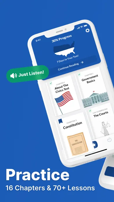 Captures d'écran de US Civics Test 2024