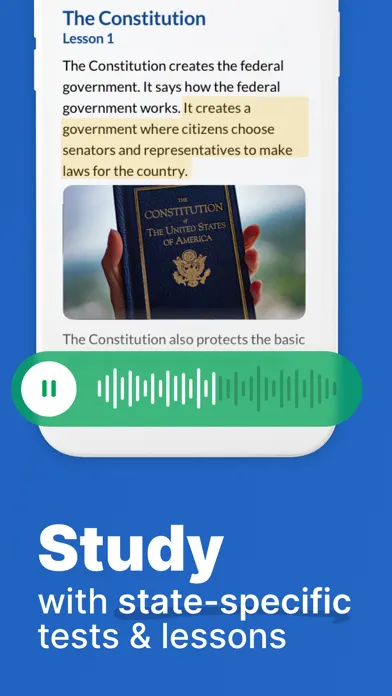 Captures d'écran de US Civics Test 2024