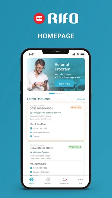 RIFO Vendor Screenshots