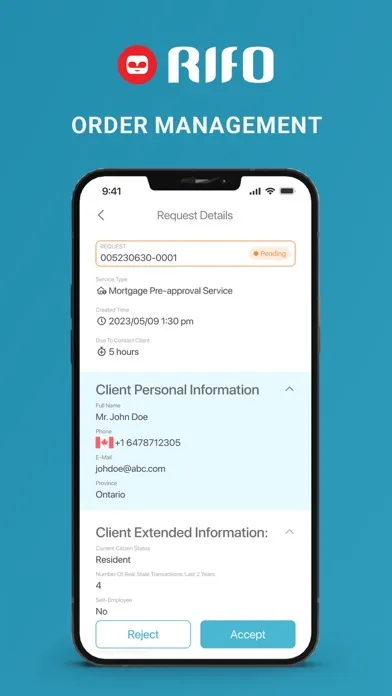RIFO Vendor Screenshots