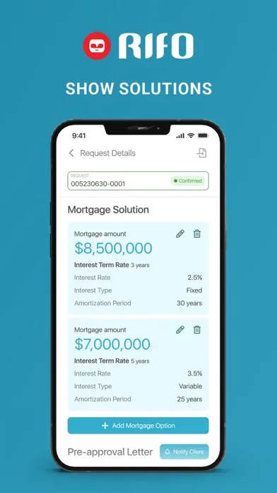 RIFO Vendor Screenshots