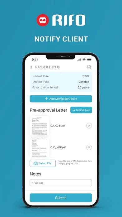 RIFO Vendor Screenshots