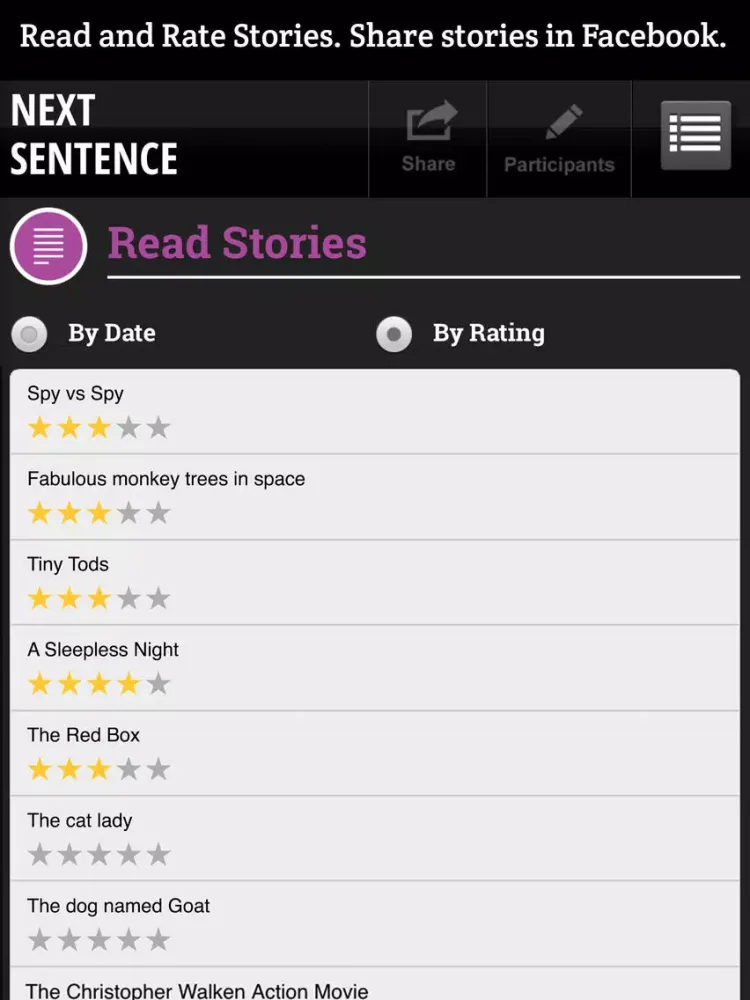 Capturas de tela do Next Sentence iPad 