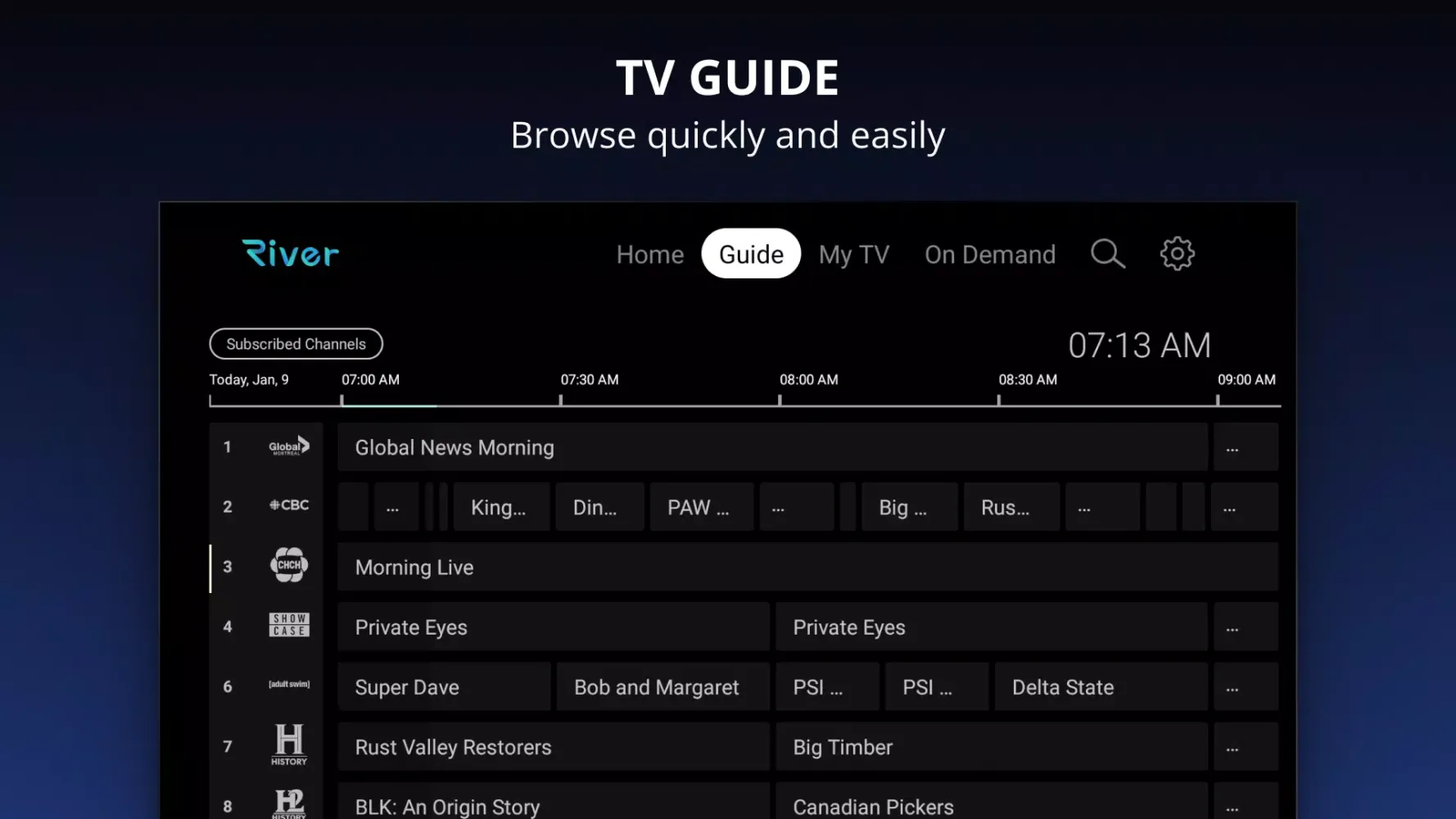 RiverTV 스크린샷