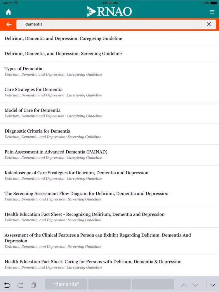 تصاویر RNAO Best Practice Guidelines iPad 