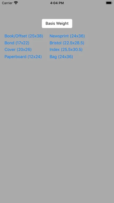 Basis Weight To Grammage应用截图