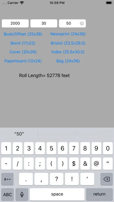 ภาพหน้าจอของ Paper Roll Length