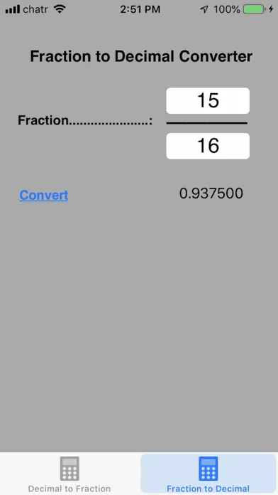 Zrzuty ekranu Decimal To Fraction Converter