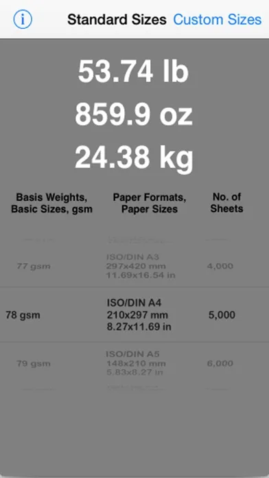 Скриншоты Paper Weight Calculator