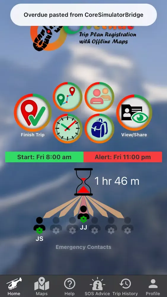 Capturas de pantalla de Overdue: Safety checkin & maps