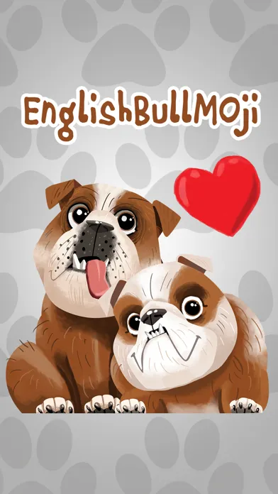ภาพหน้าจอของ English Bulldog Emoji Stickers
