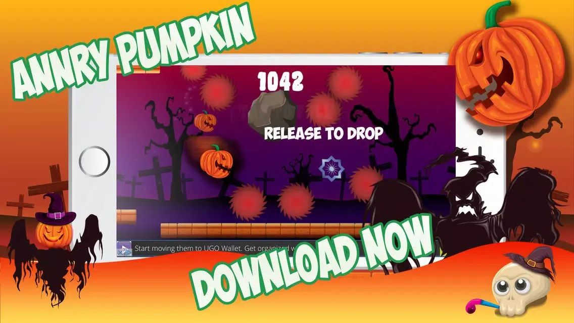 Zrzuty ekranu Halloween Tap the Angry Pumpkin