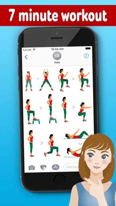 6 Workout Routine Emoji Sticker应用截图