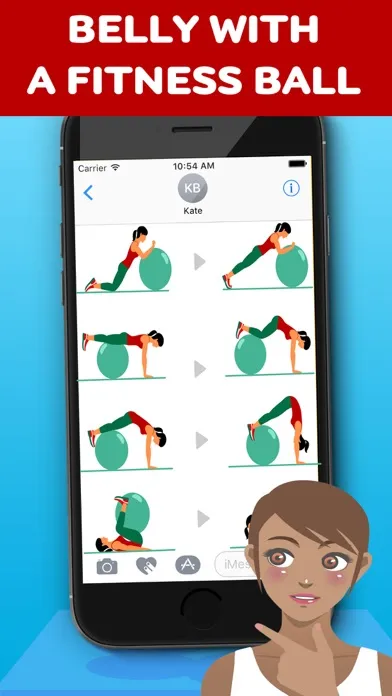 6 Workout Routine Emoji Sticker应用截图