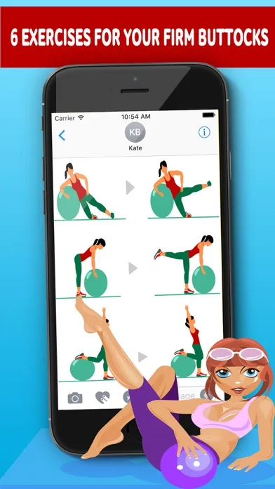 6 Workout Routine Emoji Sticker应用截图