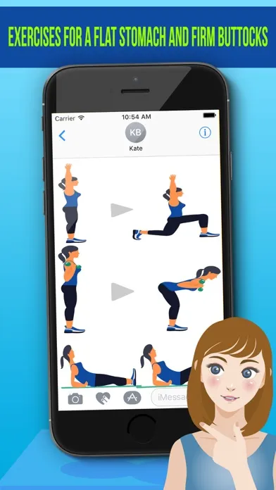 6 Workout Routine Emoji Sticker应用截图
