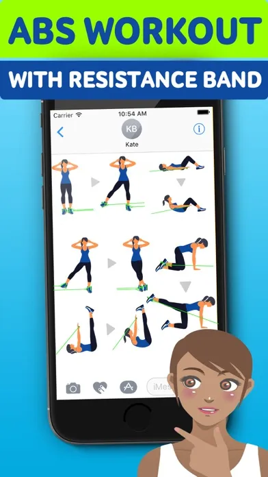 6 Workout Routine Emoji Sticker应用截图