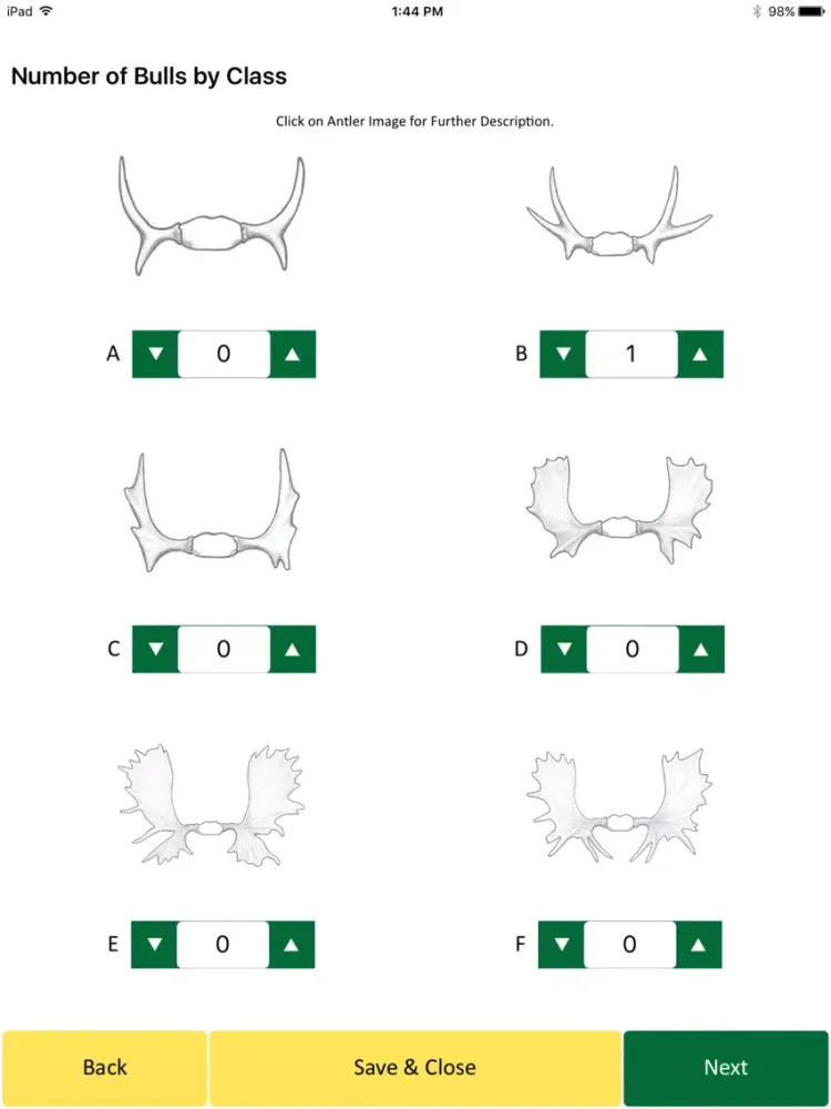 Saskatchewan Wildlife Survey iPad  Screenshots