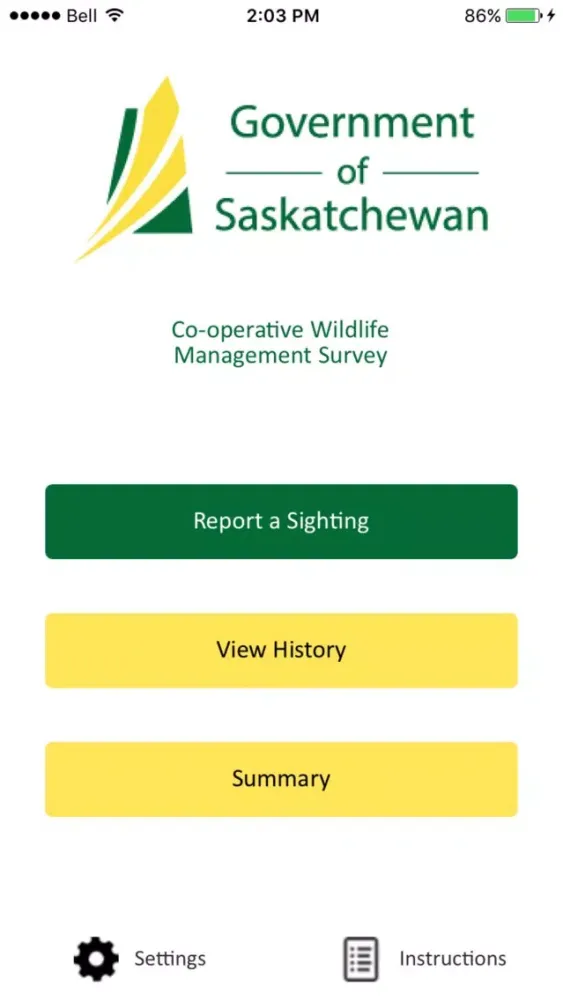 Saskatchewan Wildlife Survey Screenshots