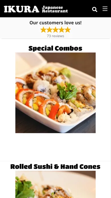 Capturas de tela do Ikura Sushi