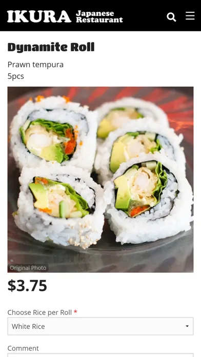 Capturas de tela do Ikura Sushi