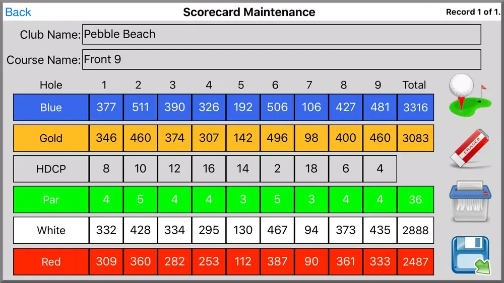 eCardGolf Screenshots