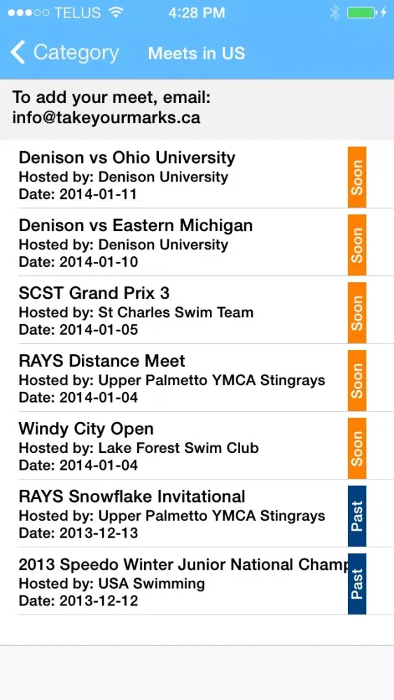 Capturas de tela do Meet Results