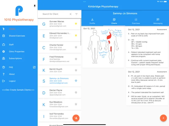 ภาพหน้าจอของ 1010 Physiotherapy iPad 
