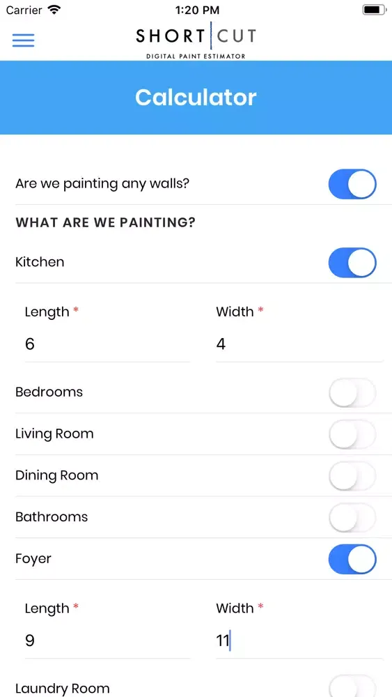 ShortCut Paint Estimator應用截圖