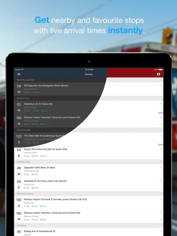 Transit Now for Toronto TTC iPad  স্ক্রিনশট