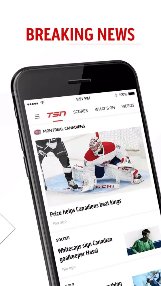 Captures d'écran de TSN GO