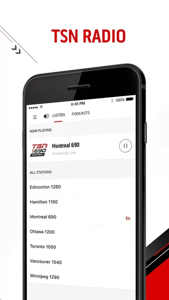 Captures d'écran de TSN GO