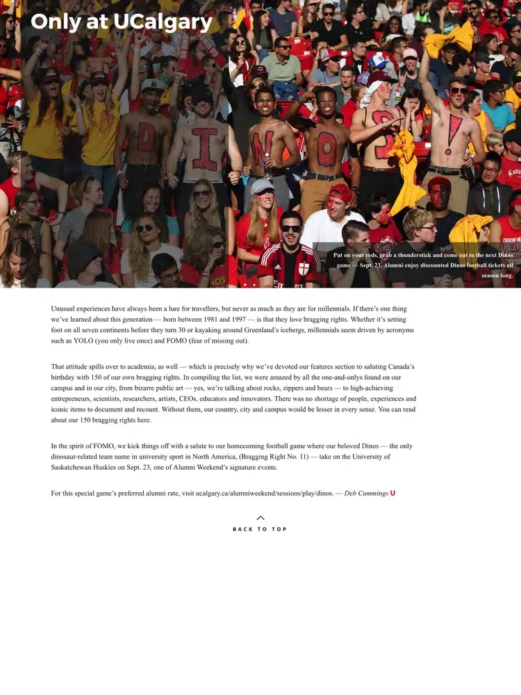 UCalgary Alumni Magazine iPad  Screenshots
