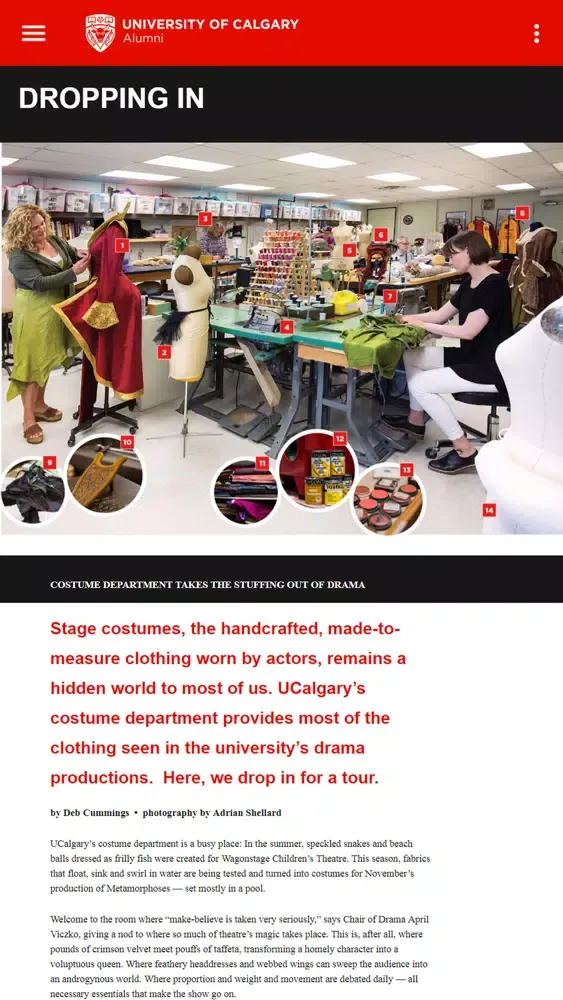 UCalgary Alumni Magazine Screenshots