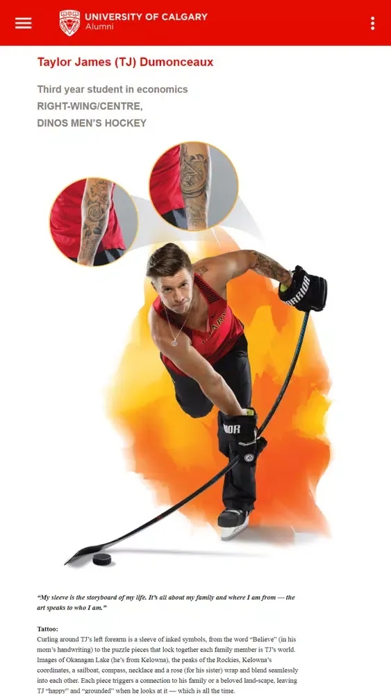 UCalgary Alumni Magazine Screenshots