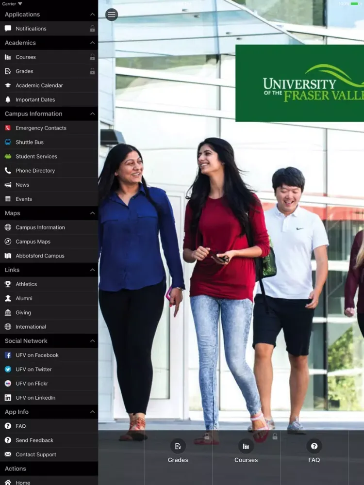 University of the Fraser Valley iPad  스크린샷