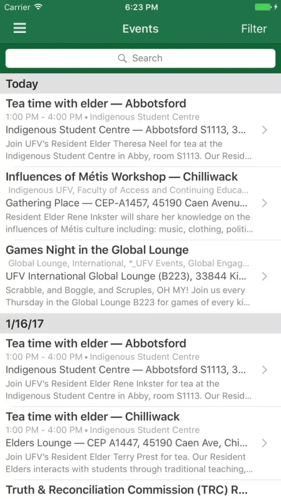 University of the Fraser Valley 스크린샷